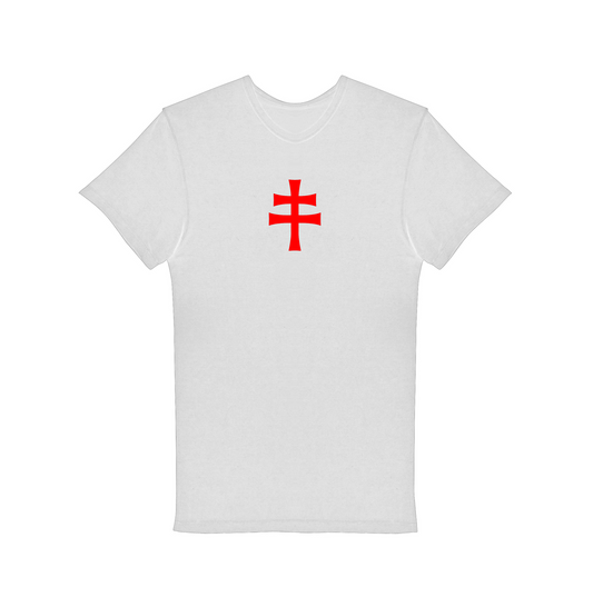 Maglia Croce di Lorena - Bianca con Croce Rossa