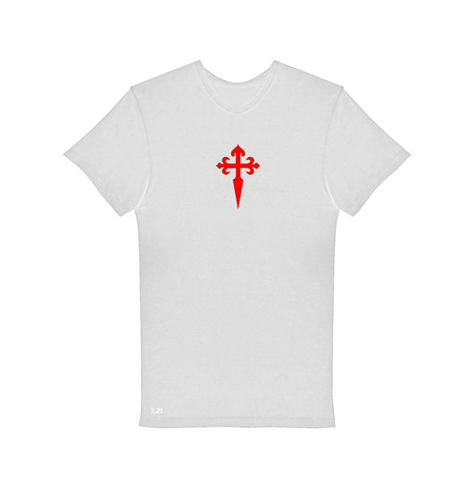 Maglia Croce di San Giacomo - Bianca con Croce Rossa